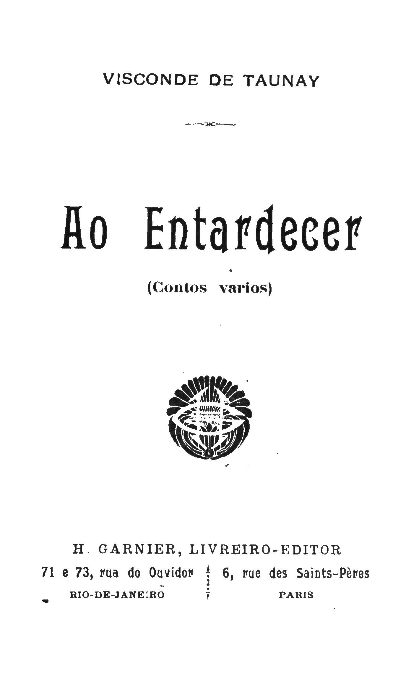 Ao Entardecer (Contos Vários)