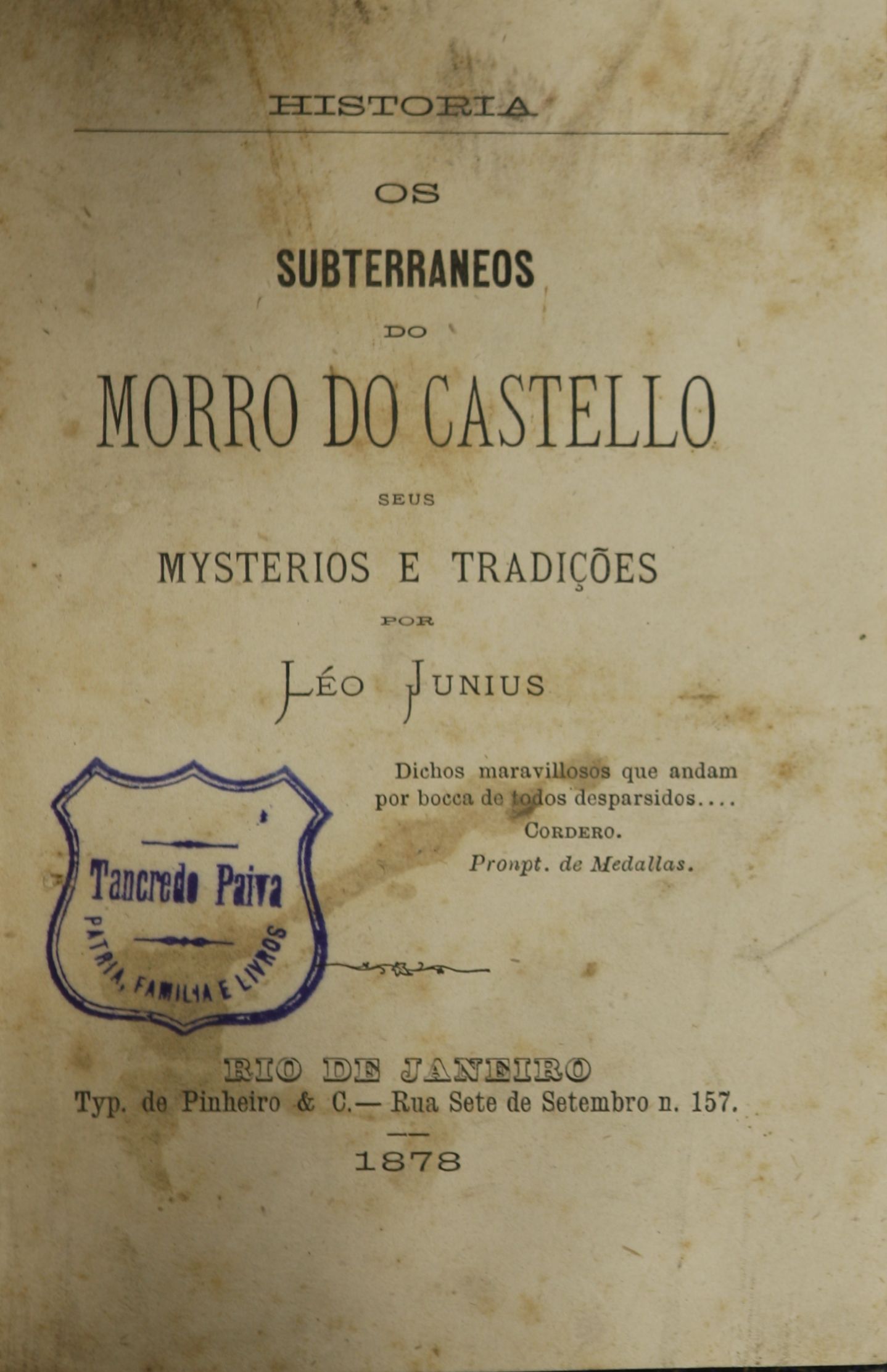 O Subterrâneo do Morro do Castelo