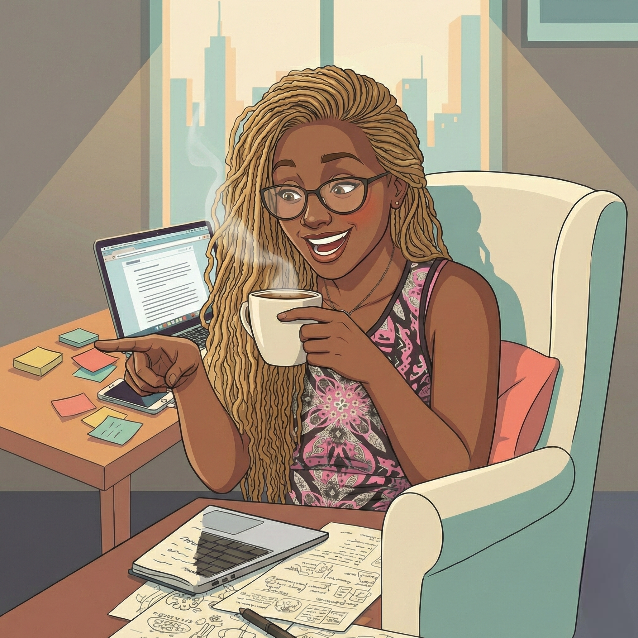 Ninguém escreve com café quente