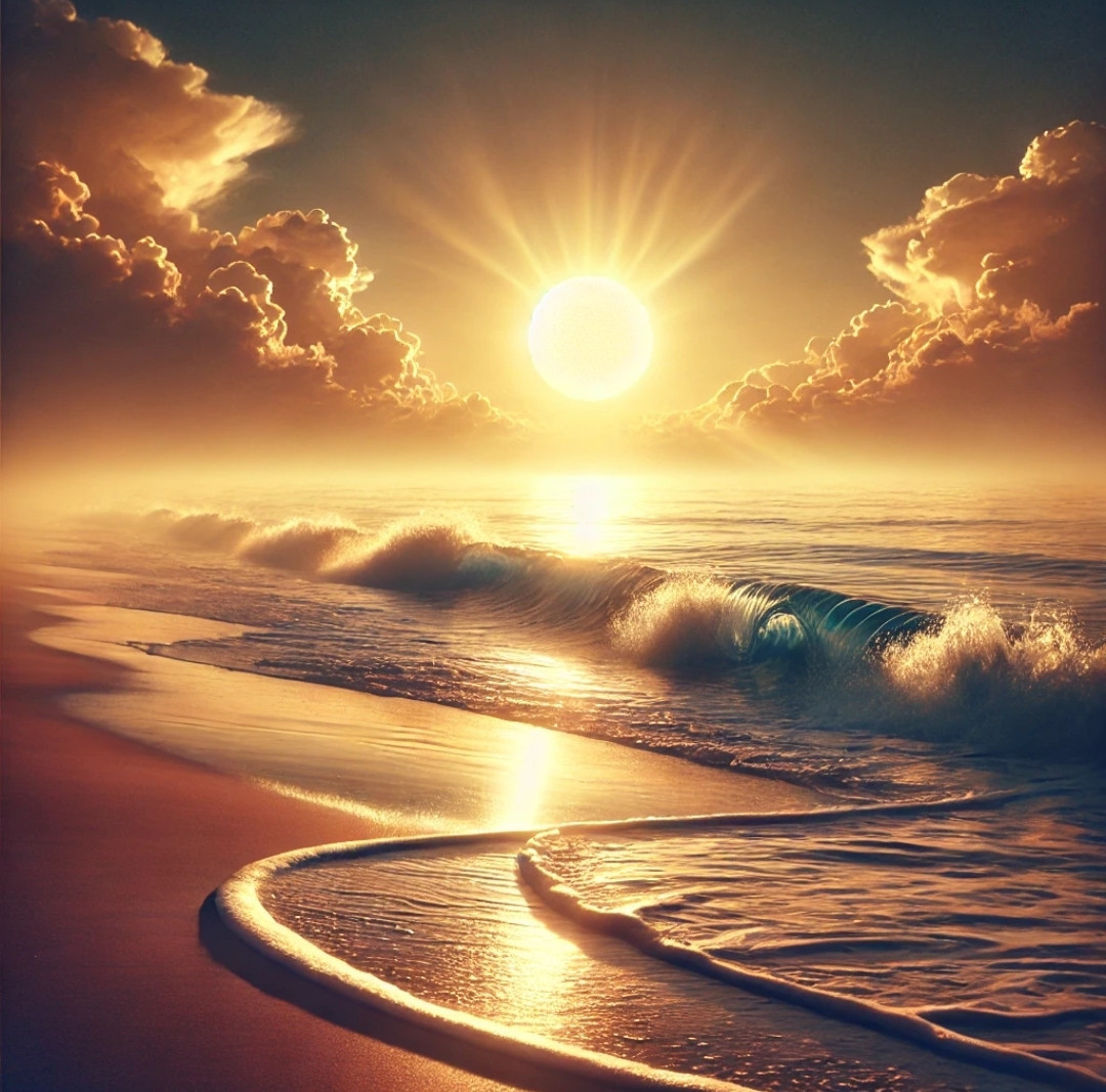 Enfim,
amanhece
para além
dos sonhos,
das praias,
do mar.

Mas o Sol
em mim
não se põe:

Nunca tardo
a sonhar,

e amanheço
em cada 
entardecer.

A brisa, a água,
a areia, o céu:

todos têm seu
devido lugar.

E quando
adormeço,

do Sol nunca
me esqueço:

É ele quem
me embala

em todo
anoitecer.

Alberto Busquets.

#Desafio 061