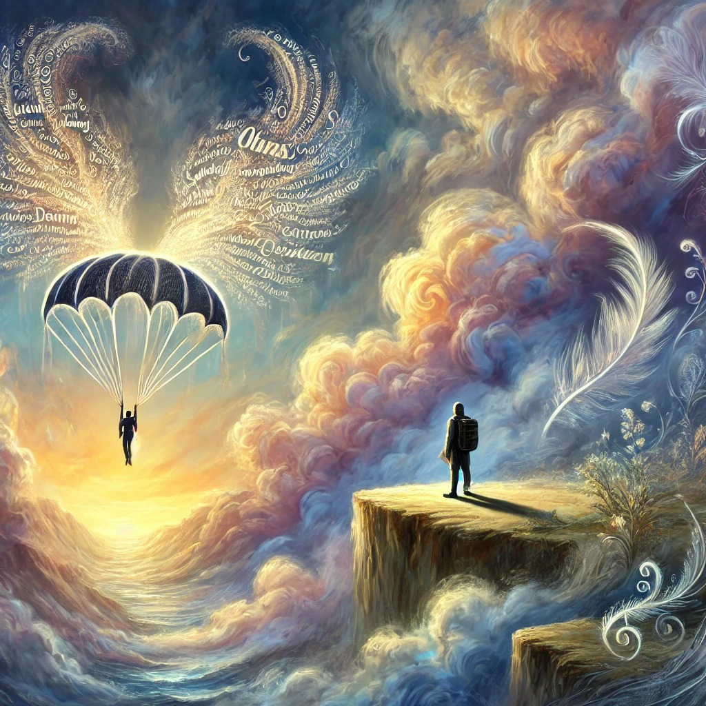 #desafio - 7

Talvez, eu esteja 
vivendo uma ilusão,
mas eu sou poeta.
E o que é o poeta, senão 
um colecionador de ilusões?

O poeta fabrica sonhos,
e se alimenta deles.
O poeta não tem medo de pular,
pois ele ressignifica o salto,
desenha asas no ar.

O poeta salta,
e faz das palavras
paraquedas.

Jusley Naiane