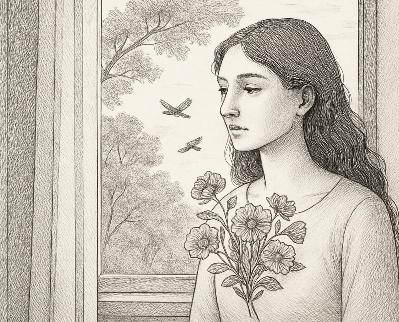 Olhava pela janela 
em busca de sonhos 
outrora perdidos.
Mas de tanto olhar para fora 
desapercebida esqueceu,
que os sonhos seus
estavam do lado de dentro.

#desafio 365/129