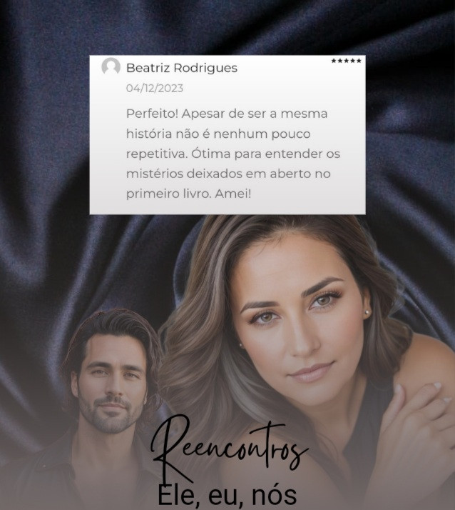 Vou apresentar outra vez meus livros para quem não conhece. Eles estão disponíveis em e-book na Amazon e em livro físico aqui mesmo.

A Duologia Nós Dois é formada por dois livros que contam os pontos de vista de um homem e de uma mulher sobre três encontros muito quentes que eles vivem ao longo de 12 anos. Por um lado, um desejo inegável. Por outro, o medo de se envolver e sofrer. Um homem apaixonado e uma mulher poderosíssima. "Ela, eu, nós: reencontros" e "Reencontros: ele, eu, nós" são os dois lados da mesma história.

https://www.amazon.com.br/dp/B0C8GJC99T?binding=kindle_edition&ref_=ast_author_bsi

https://www.literunico.com.br/shop/product/3/ela-eu-nos-reencontros?ref=19

https://www.literunico.com.br/shop/product/4/reencontros-ele-eu-nos?ref=19

+🔞