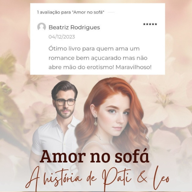 "Amor no sofá: a história de Pati & Leo" é o livro 2 de Sobre Sete Corações. Conta a trajetória de um casal muito apaixonado, separado pelas circunstâncias. Por um lado, a vida que leva Patrícia a fazer mestrado em outro país, enquanto Leonardo começa sua vida profissional no Brasil. Por outro, a depressão que estilhaça a autoestima dele e afasta os dois quando ela enfim volta. Um romance açucarado, entremeado por drama e por momentos quentes.

https://a.co/d/hjgALhc

https://www.literunico.com.br/shop/product/7/amor-no-sofa-a-historia-de-pati-leo?ref=19

+🔞