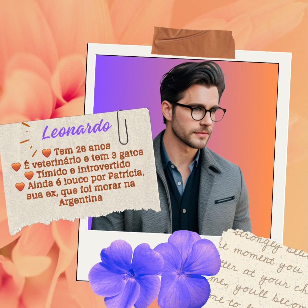 Protagonistas do livro 2 de "Sobre Sete Corações". 
Amo muito esse casal. Tem muito de realidade no sofrimento de Leo com a depressão. É um romance quente, mas sensível e cheio de amor.