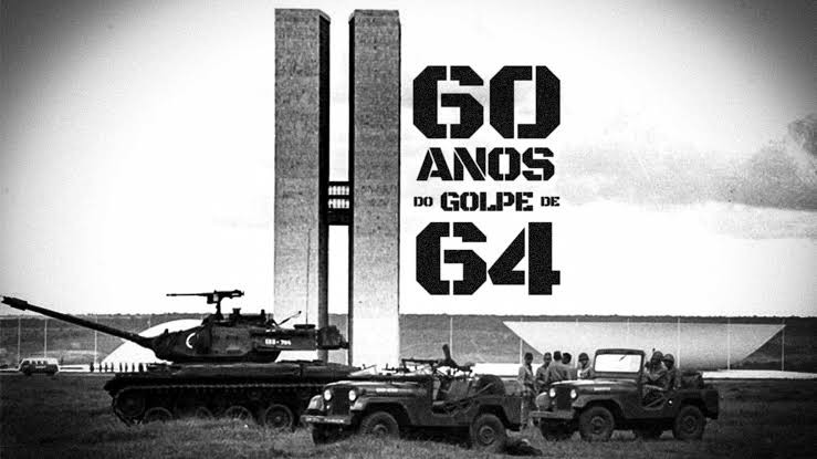 Golpe 64

Que cara dura que cara dura 
Ainda tem c****** que defende a ditadura 
Algoz atroz que desanda, 
Que ditadura no Brasil foi ditabranda 

Plano trienal rapforma humana 
Concentração de renda de gente orrenda, 
Não é questão de direita ou esquerda 
É questão contra a imoralidade 

Não é a favor da ilegalidade 
Constituição e democracia
Desvenda a arqueologia 
Do golpe de 64.

Brancaleônico, patético atro. 
Golpista Ademar de Barros 
Inventou a frase: roubo, mais fáço.
Ditadores de 64 

Não se repetiram no ano de 2024! ...
A ideia de apoiar o golpe é, vomitativa 
Brasil para lerdos, populismo reformista 
Ações positivista ativista 

Reformista populista
Aumento de salário em 100% 
É uma atitude comunista 
Um levante golpista 

Reforma populista 
O plano Cohen, 
Golpe de estado novo 
Vocês só colhem, 

O que plantou no Globo 
Passados os anos J. J. J.
JK, Jânio e Jango.
Outro estacioneiro de São Borja 

Patriarcado branco
Modernizadores versos linha dura 
Ópera bufa 
Milico perdido á ufa!

A liberdade não se faz com ditadura 
Dita a dura liberdade, táteando as escuras 
Está** colleges cria militares esclarecidos 
Para matar o povo escurecido

Operação brother sã 
Ficar vivo é meu talismã 
Reforma populista; saltimbanco 
Uma direita ligado a bancos

Científico versus tarimbeiros, 
Uma direita ligado a dinheiro. 
Cristo falou primeiro 
De quem é o rosto impresso no dinheiro?

Fake News, arrocho salarial 
Mas não diminuiu esse abismo social 
Que sempre existiu no Brasil 
Sou soldado do morro;

Como disse MV Bill 
Golpista s não passarão 
Querem repetir a história 
Mas não vão!

#rlloco #golpe64 #naoaogolpede64
@rlloco_oficial