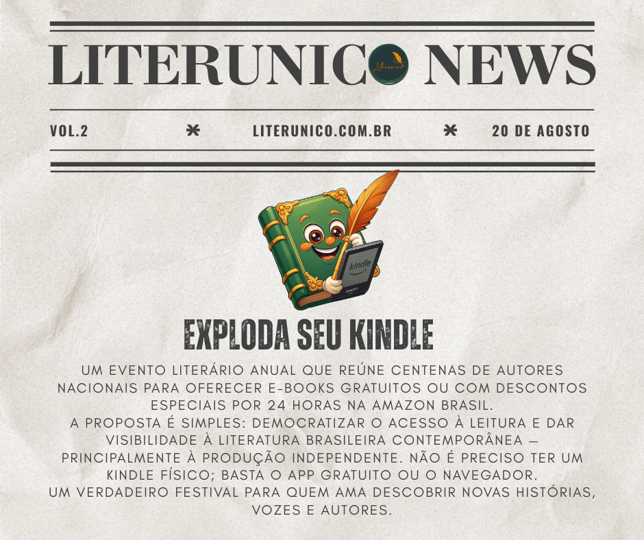 Você já ouviu falar no evento Exploda o Seu Kindle?

Será que algum autor que você conhece está participando?
Ou você mesmo já pensou em se jogar nessa?

Conta pra gente nos comentários!
#explodaoseukindle #autoresindependentes #literaturaemfogo #literunico