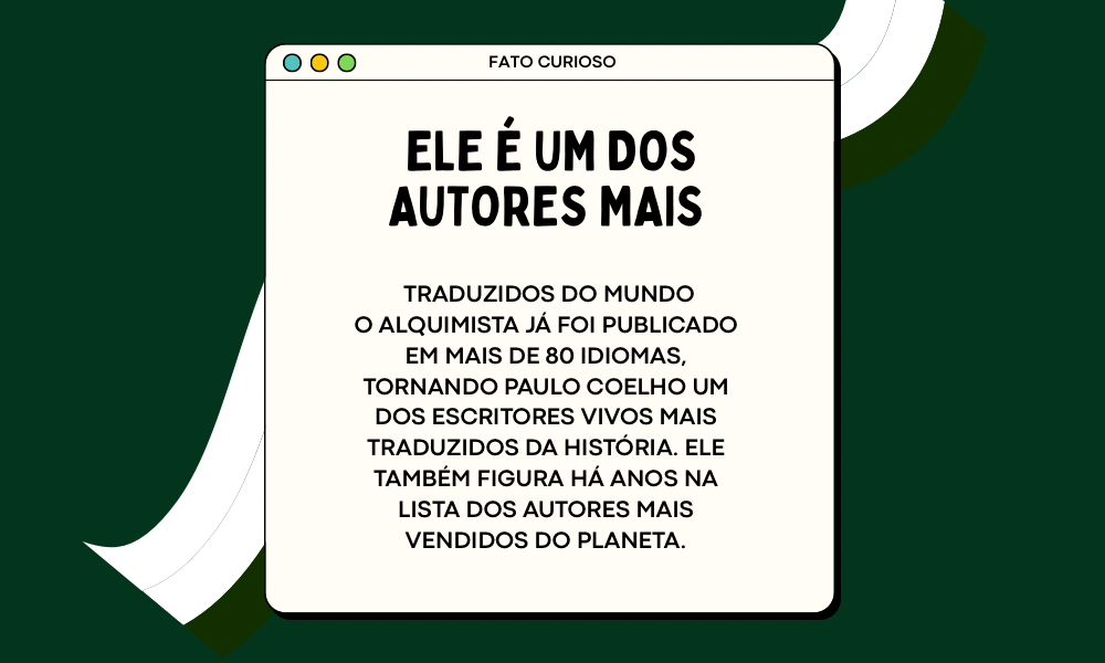 ✨ Paulo Coelho — três curiosidades sobre o autor que encantou o mundo

Você sabia que um dos escritores mais traduzidos da história começou como letrista de Raul Seixas? Ou que sua caminhada pelo Caminho de Santiago mudou completamente sua vida,e sua literatura?
Paulo Coelho é feito de reinvenções, viagens internas e uma fé profunda no poder das histórias. Não é por acaso que O Alquimista atravessa fronteiras como quem reconhece almas pelo caminho.

Porque alguns autores não escrevem apenas livros,escrevem destinos. ✨

#PauloCoelho #Literunico #AutorDoDia #CuriosidadesLiterárias #OAlquimista #LiteraturaBrasileira #LeituraQueInspira