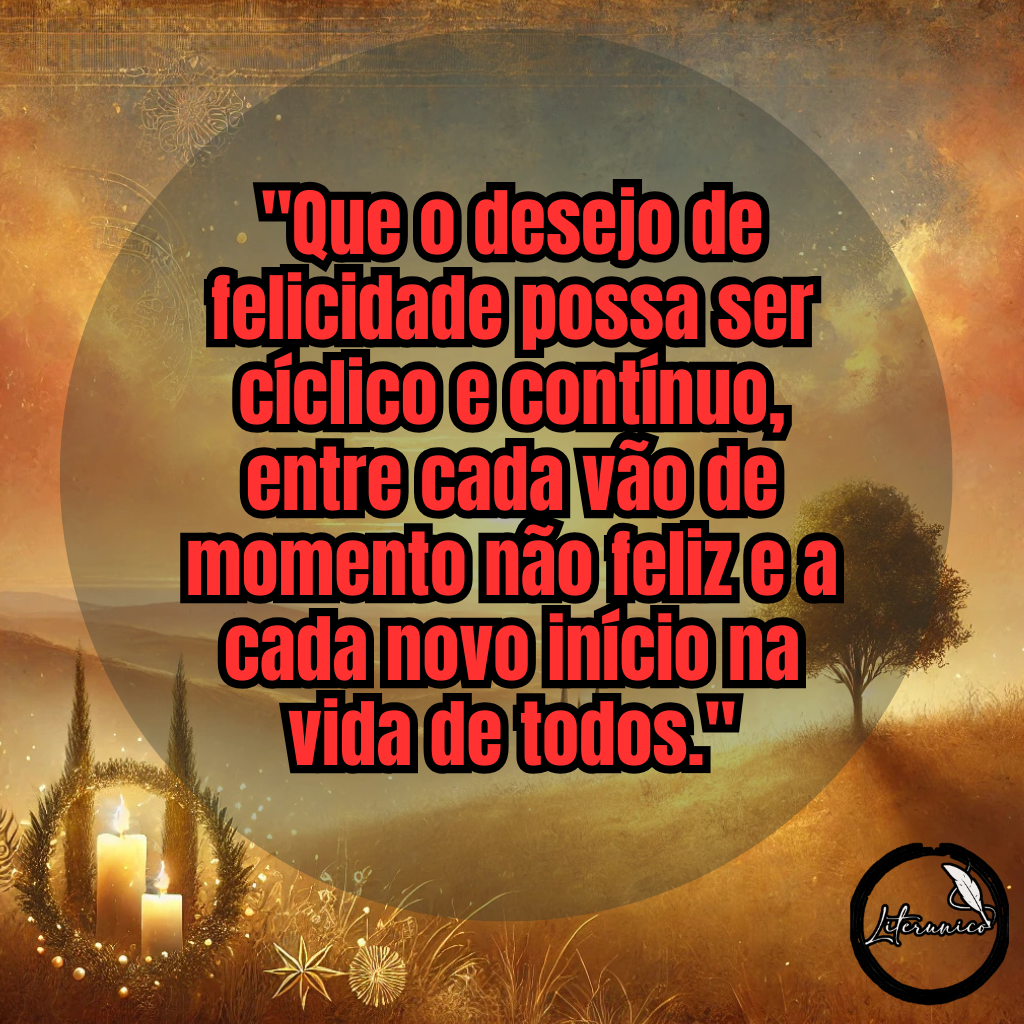 #Bom dia!

Palavra do dia: #𝕀ℕ𝕀ℂ𝕀𝕆

Pensamento do dia: "Chegando perto do fim, sempre pensamos no início. A ideia de fazer esse jogo entre nascimento e finitude, recomeço e reconexão é brilhante e absolutamente condizente com o que nos mantém vivos e motivados.

Por mais conscientes que sejamos sobre tudo que nossa própria sociedade fez e faz diante da condição de injustiça da existência, por si só, nos parece não existir outra alternativa que não a busca dos momentos felizes, dos prazeres, das satisfações e reconhecimentos.

25/12, independente do que acreditemos, é socialmente instituído como esse dia.
Hoje é o dia do início, o dia do 'é isso!'

Que o desejo de felicidade possa ser cíclico e contínuo, entre cada vão de momento não feliz e cada novo início na vida de todos."

Datas comemorativas de hoje, 25 de dezembro de 2024:

Natal.

Nascimento do Sol Invicto (celebração romana antiga).

Celebração do Yule (cultura nórdica).

Início do Hanukkah ao entardecer.

Aniversariantes:

Humphrey Bogart (1899) — Ator icônico do cinema clássico.

Annie Lennox (1954) — Cantora e ativista escocesa.

Que este "início" inspire a renovação dos seus desejos e conquistas. Hoje, socialmente ou espiritualmente, é um dia de recomeços e novas possibilidades.