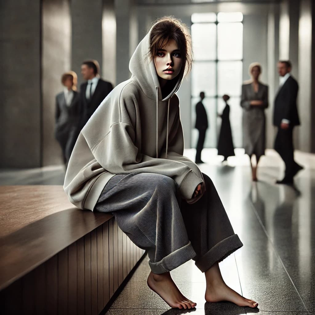 #Dia 299
Inadequação

Não sabe onde
se sentar.
A cadeira range.
O chão recusa.
O corpo não cabe
na roupa,
na sala,
na fala.

Tudo parece
ligeiramente torto.

O "sim" vem
com reticências.
O "não"
não se sustenta.

É ruído
no ensaio limpo.
Dobra
no tecido reto.
Nota
fora do hino.

Falam em encaixe.
O rio.
Ri ou quase.

Talvez
sendo, 
seja isso:
um passo em falso
que não cabe. 

Eder B. Jr.