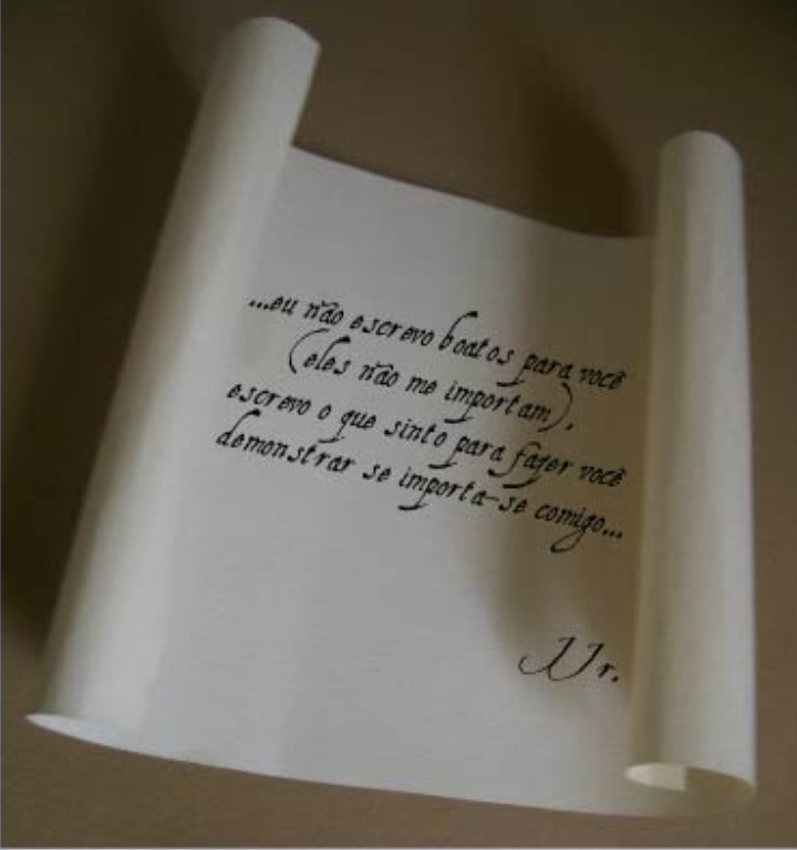 Cartas

"...eu não escrevo boatos para você (eles não me importam), escrevo o que sinto para fazer você demostrar se importa-se comigo..."

JJr.