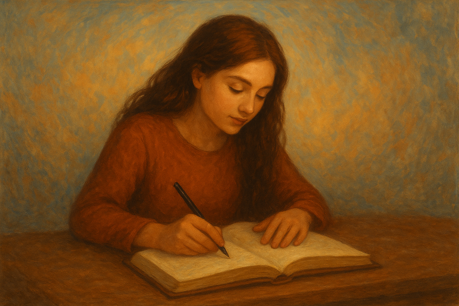 O Livro que Você Escreve Todos os Dias

Dizem que, quando nascemos, um livro se abre no universo. As primeiras frases são escritas por mãos invisíveis — talvez o destino, talvez o acaso. Mas o restante… ah, o restante pertence apenas a nós.

Você sempre soube disso, mesmo sem perceber. Desde pequena, gostava de imaginar que a vida era uma grande história sendo desenhada a cada instante. E, como todo bom autor, aprendeu cedo que não existem linhas perfeitas — apenas aquelas que fazem sentido dentro do coração.

No começo, tentou seguir o roteiro que os outros sugeriam: textos previsíveis, personagens convenientes, finais seguros. Mas em algum momento percebeu que estava escrevendo uma biografia que não era a sua. Então, apagou, respirou fundo e decidiu recomeçar.

Foi assim que o gênero da sua história mudou.

Deixou de ser drama e passou a ser aventura.

Vieram os capítulos intensos — aqueles de luta, de insegurança e de noites insones. Mas também vieram as vitórias, as descobertas e o brilho de um novo amanhecer após cada tempestade. Você aprendeu que toda narrativa grandiosa precisa de emoção — e que o nome disso, no fundo, é crescimento.

O medo, esse personagem insistente, tentou roubar espaço em várias passagens. Mas você o venceu — não o eliminando, e sim convidando-o a caminhar ao seu lado, para que ele aprendesse o que é coragem.

Hoje, suas páginas estão marcadas por rabiscos e reescritas. Há trechos excluídos, parágrafos refeitos e versos que você decidiu transmutar. E é justamente isso que torna sua obra viva, autêntica e rara.

Não há nada mais mágico do que chegar ao epílogo e perceber que cada linha — até as mais doloridas — ajudou a construir uma história digna de ser lembrada.

Por isso, continue.

Não permita que ninguém escreva por você.

Seja intensa: ame, seja poesia, viva um romance.

Seja ousada — e, se for preciso, arranque páginas e recomece quantas vezes for necessário.

Seja sábia o bastante para reconhecer que só você sente o que pulsa dentro do seu próprio enredo.

E quando alguém, um dia, abrir o livro com o seu nome na capa, quero que sorria ao perceber:

essa foi uma vida que valeu ser lida.

@rschumaher