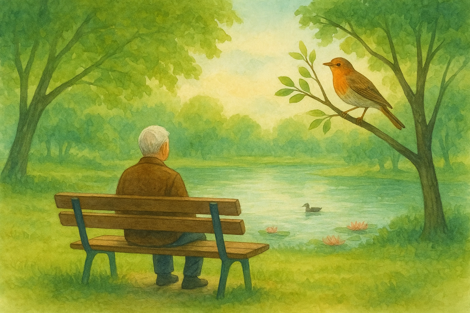 O Homem do Parque

Fui demitido depois de trinta anos trabalhando como almoxarife.

O chefe alegou que a empresa precisava “renovar o quadro” de colaboradores. Bonita forma de dizer que eu já não servia mais.

Estranho como o ser humano é, às vezes, tratado como uma peça gasta, sem conserto — um objeto que perdeu a utilidade.

Recolhi meus poucos pertences das gavetas e, enquanto caminhava até o portão, senti o peso leve de quem não carrega mais crachá, mas a estranheza de quem perdeu o chão.

Se meu corpo estava cansado, minha mente nunca estivera tão desperta.

Saí sem pressa.

Os passos, antes longos e céleres, tornaram-se lentos, como se eu redescobrisse o ritmo das horas.

Ao atravessar a rua, um som me chamou a atenção — o canto de um sabiá.

Foi então que reparei em um parque do outro lado da rua, algo que sempre estivera ali. Talvez a rotina acelerada tivesse me cegado.

Decidi adiar a volta para casa. Afinal, eu tinha o dia inteiro livre.

Entrei no bosque, curioso. O ar fresco tocou meu rosto, convidando a ficar.

As árvores altas entrelaçavam galhos sobre mim, formando uma catedral verde.

Sentei num banco. Admirei os patos. Me encantei com as flores dançando nas margens do lago.

A paisagem respirava, mas era ignorada.

Pessoas passavam correndo, com fones nos ouvidos, alheias à canção dos pássaros.

Mães empurravam carrinhos de bebê sem notar o sorriso dos filhos — presas às telas luminosas dos celulares.

Reconheci semblantes cansados, olhares apagados, corações perdidos...

Ali confirmei o que sempre soube: a idade de uma pessoa não se mede pelo tempo, mas pela luz que brilha na alma.

Dialoguei com idosos que ainda não sabiam que a existência se torna mais serena quando aceitamos e aprendemos com as diferenças.

Acredito que não estamos aqui a passeio. Precisamos dar nosso recado ao mundo, deixar marcas em gestos fraternos — e, quando fazemos isso, a trajetória ganha cor e significado.

A bagagem que levamos ao partir não é material; quanto mais leve a mala, mais suave a travessia.

A vida é didática — às vezes coloca obstáculos para que compreendamos o sentido de cada desafio.

E sorrio — porque ocasionalmente recebemos sinais cifrados, que podem vir pelo canto do sabiá.

@rschumaher