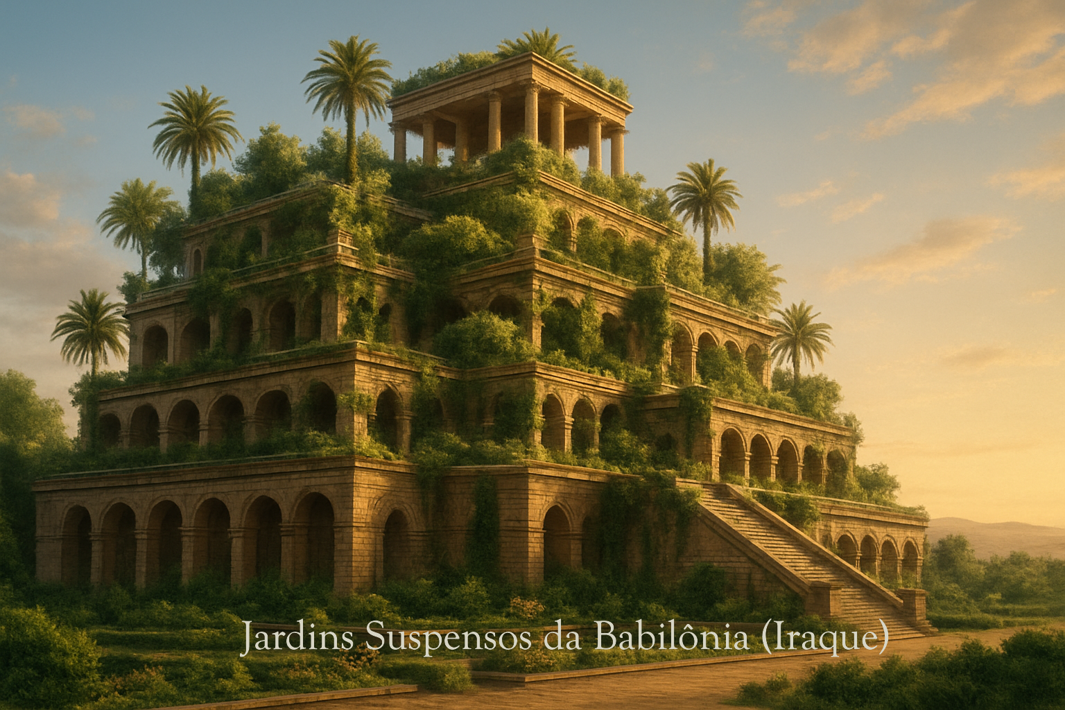 CAPÍTULO - IV

🌿 Maravilha Antiga – Jardins Suspensos da Babilônia (Iraque)
O vento sopra. Um aroma intenso de verde invade a passarela.
Em meio a águas artificiais, palmeiras e flores exóticas,
os Jardins Suspensos surgem como canteiros suntuosos.
Construídos — dizem — pelo rei Nabucodonosor II
para matar a saudade da esposa Amitis, que sonhava com montanhas e florestas.
A vegetação então sussurra ao vento:
— Ninguém sabe onde exatamente existimos.
— Alguns até duvidam da nossa existência.
Uma árvore imensa declara:
— Somos o paraíso de namoros que virou lenda.
E a lenda...  vira maravilha. 💚
Ele se desfaz como miragem em alto mar, deixando os arqueólogos com o olhar perdido entre a realidade e a ilusão.

________________________________________
🏛️ Maravilha Moderna – Petra (Jordânia)
As luzes mudam de cor — tons rosados revelam paredes esculpidas diretamente na rocha. Exibe um sistema de canalização de água desafiador para sua época.
Petra desfila, imponente como o deserto e silenciosa como segredos milenares.
Capital dos nabateus, guardiã de rotas comerciais,
seu olhar traz de volta os Jardins com admiração e serenidade:
— Querido, você vive no imaginário.
Eu… sobrevivo no silêncio das pedras.
Os Jardins retrucam, brilhando como visão elegante:
— E quem disse que existir é apenas ocupar um lugar físico?
A cidade rosa baila diante do pano de fundo e canta:
— Você representa o que o coração quer lembrar.
Eu… o que o mundo tenta esquecer e não consegue.
E por um instante raro, os dois se admiram.
Com olhar babilônico, ele sussurra:
— Sua cor é linda!
Petra fica vermelha e sorri:
— Confesso que seu perfume me atrai.
Os mais enigmáticos.
Os mais poéticos.
As mais inesquecíveis.
Os convidados assoviam, aplaudem e se desdobram tentando alcançar as celebridades que seduzem e brincam com as eras.

________________________________________

🎭 Encerramento do Desfile
As quatorze maravilhas se alinham.
O palco treme. O mundo prende a respiração.
As luzes do anfiteatro da História oscilam.
O som do Universo é ampliado.
Uma voz divina ecoa:
— O que torna alguém uma maravilha
não é como foi feito…
mas como continua inspirando.
Os aplausos sacodem a eternidade.
A presença estabelece o que o Chronos não consegue apagar.

@rschumaher