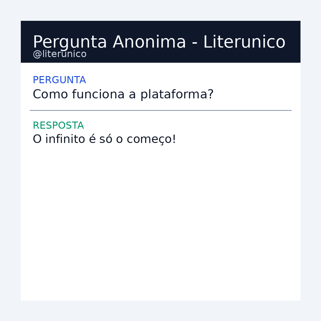 Pergunta Anonima - Literunico