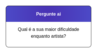 No momento são duas:1 - Ter ideias pra desenhar: Pra mitigar isso eu fico repetindo os exercícios do meu manual de desenho pra não perder a prática que adquiri com a mão esquerda2 - Ter ideias pra desenhar quando minha mão não tá cansada: Além do meu trabalho como técnica de TI(onde faço uso da mão direita), eu também tenho hobbies como programar, escrever e videogueimar, o que acaba gastando a esquerda também. 😭---Pergunte aihttps://na-real.bolha.dev/@_tissa_@conversafiada.net#NaReal

Fonte: https://conversafiada.net/@_tissa_/116184220401960158
#fediverse #livro #literatura